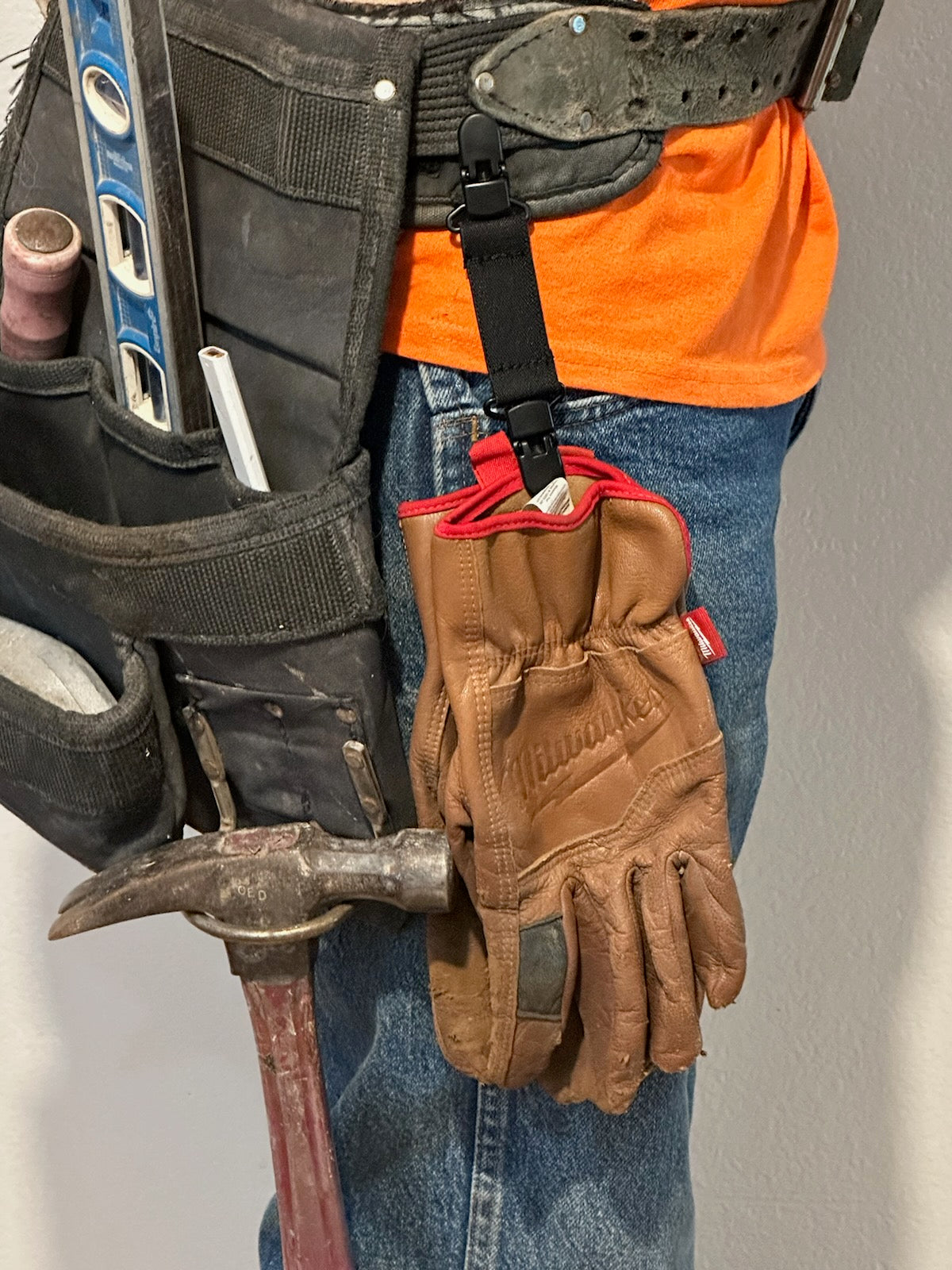 Glove Hanger Strap with Plastic Clasp